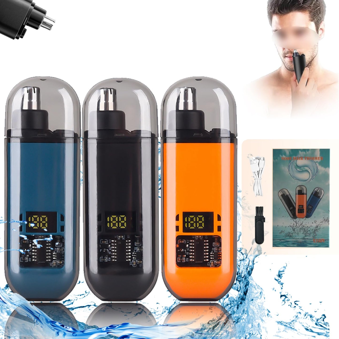 💇‍♂️ Groom with Precision -✨ Ultimate 2-in-1 Nose Hair Trimmer - For Effortless, All-Day Comfort!