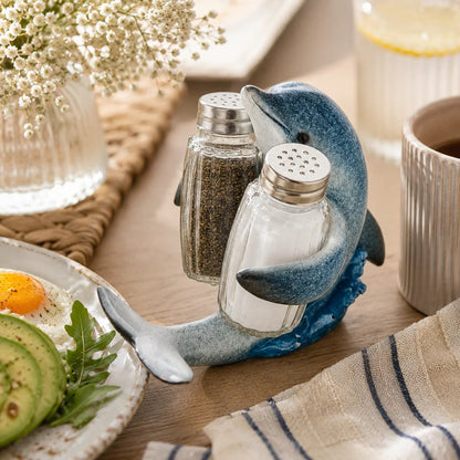 🤣Coastal Animal Salt & Pepper Shaker Holder Set