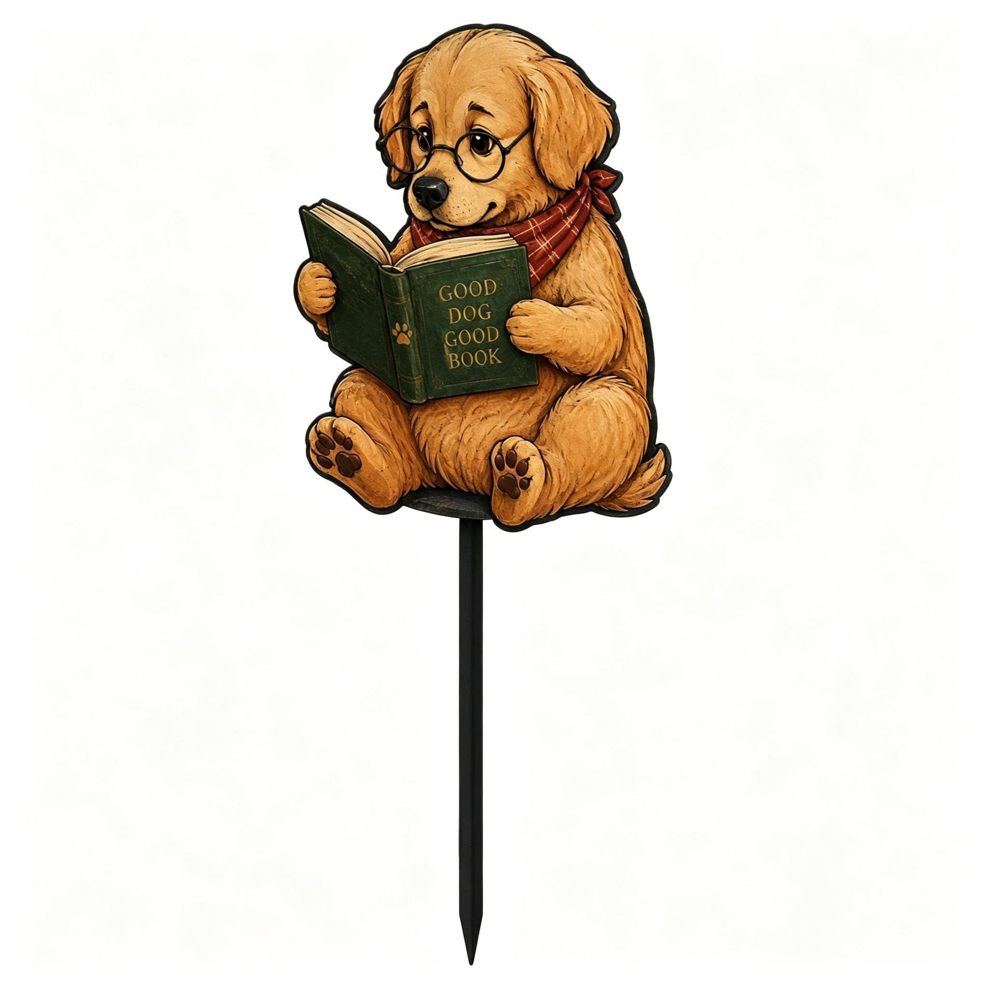 😺🐶Animal Reading Garden Stake📖