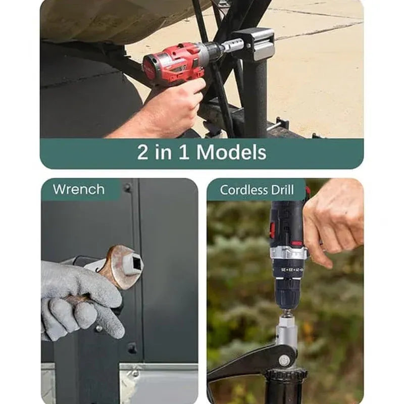📢📢 !! ⏰Scissor Jack Drill Adapter Set