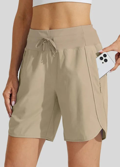 ⏰Hot Sale Unisex 7-Inch High-Waisted Running Pants with Belt Design