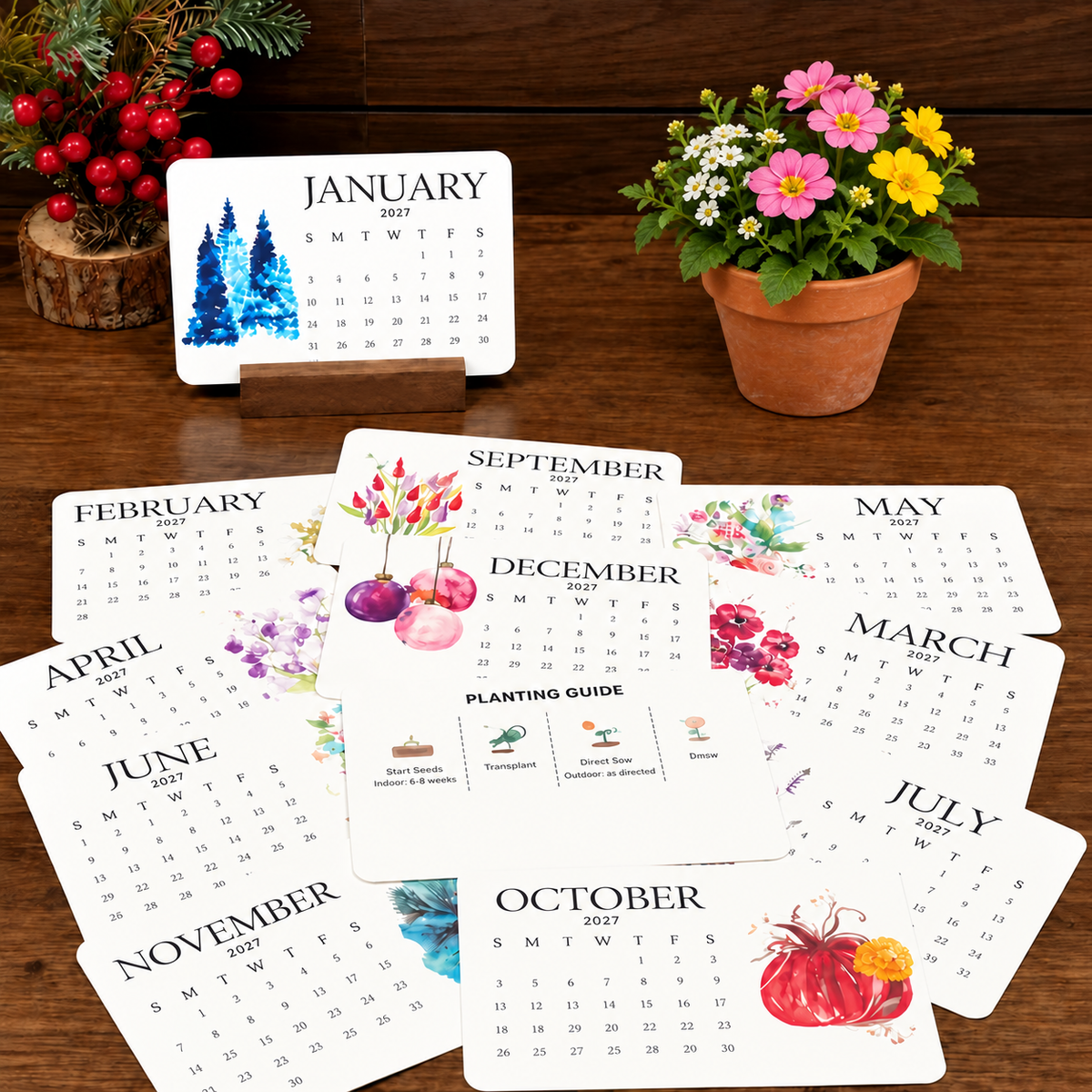 ✨✨Early Holiday Sale 48% OFF🌱Eco-Friendly Plantable “Timeless” Seed Calendar 2027