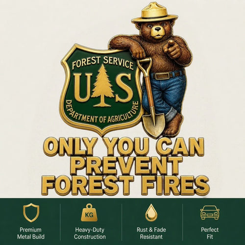 Last Day Promo: 49% OFF - 🐻Only You Can Prevent Wildfires Car Emblem Metal Badge🌲