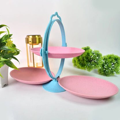 🍃Foldable Mirror Shape Dried Fruit Tray