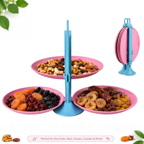 🍃Foldable Mirror Shape Dried Fruit Tray