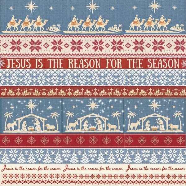 ✝️ Jesus Is The Reason For The Season🎄🎁Christian Christmas Wrapping Paper