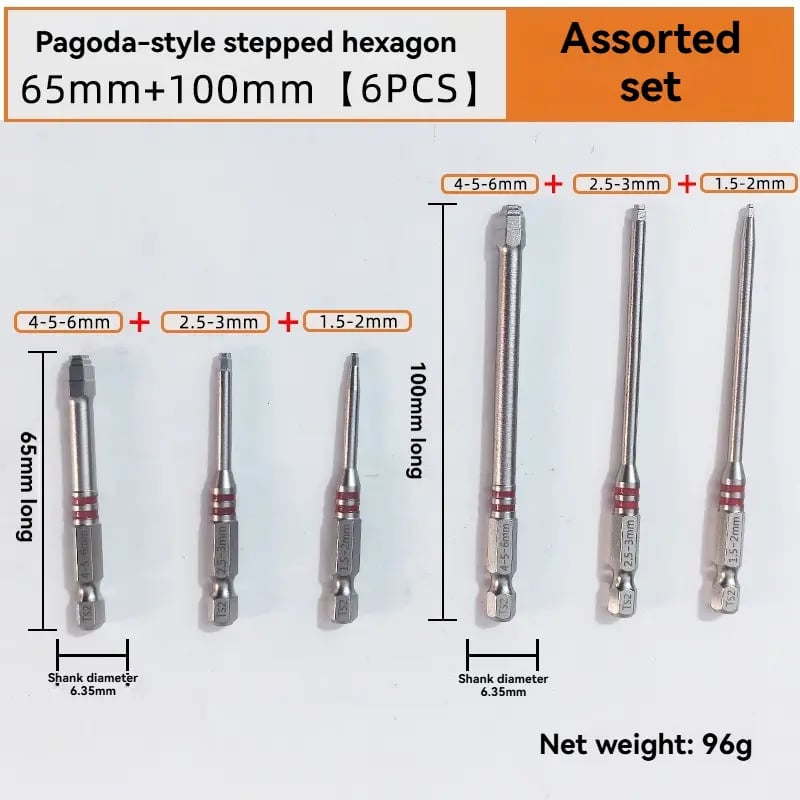 🔥6-Piece Hex Screwdriver Bit Set