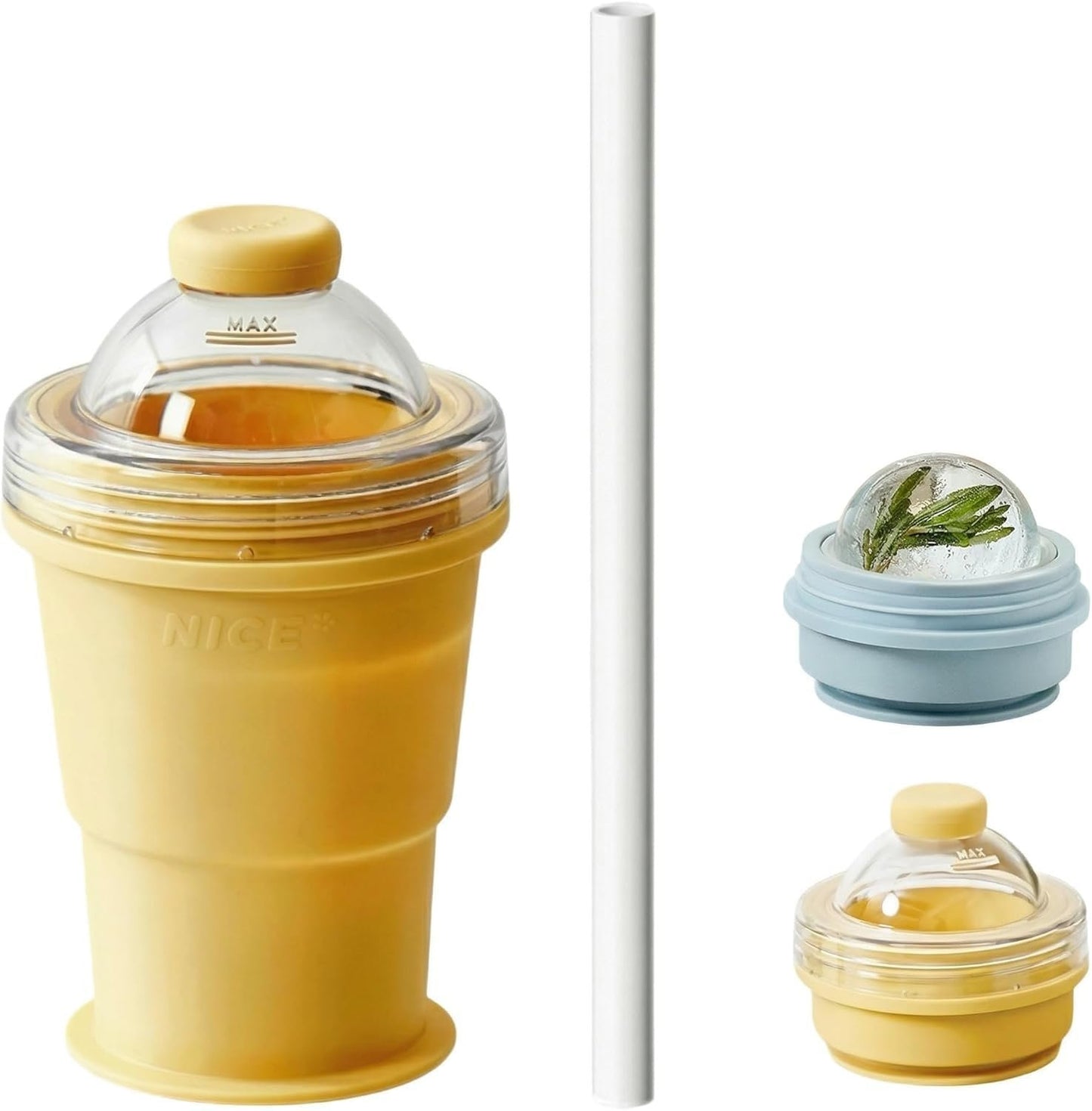 🔥2-in-1 Collapsible Silicone Ice🧊Ball Maker Cup