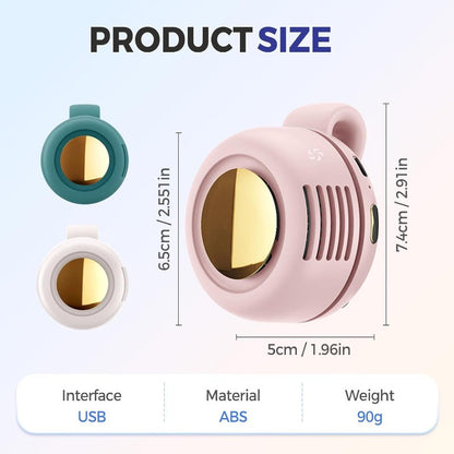 Mini Whirlwind Fan for Waist Clip Fan, 3 Speeds Hands-Free Neck Fan