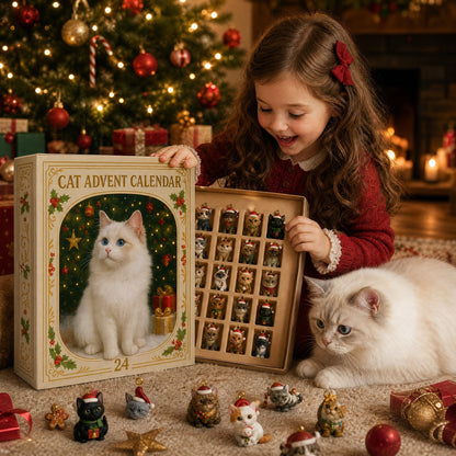 Advent Calendar 2026 Cat Advent Calendar Gift for Adults Friends Cat Owners and Lovers Christmas Holiday Countdown Gift 24 Designs Cats Charm Christmas Tree Ornament