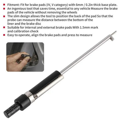 📏📦Car Brake Pad Thickness Gauge – 1.5mm–11mm Scale, No Tire Removal Needed