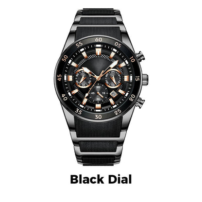⌚49% OFF NOW! ✨ Men's Waterproof Multifunctional Quartz Watch – Chronograph Design, Luminous Hands & Stainless Steel 🌊