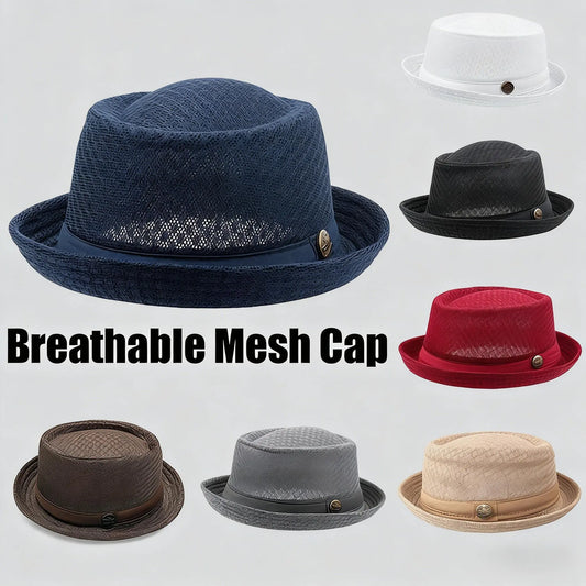 😎Summer Breathable Mesh Pork Pie Hat