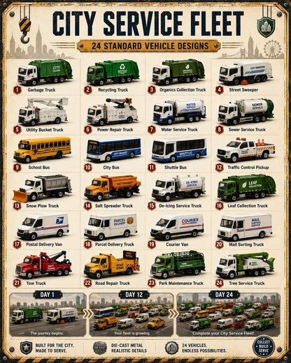 🚚 🎁Build the Fleet™ Collection 24-Day Vehicle Advent Calendar Series | ✨A New Adventure Every Morning