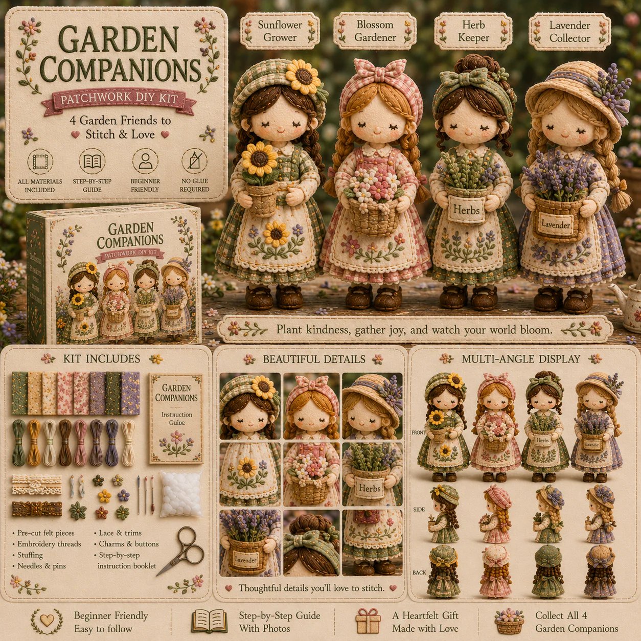 🎁Last Day:49% OFF🧵 Tiny Worlds Collection – Patchwork DIY Kit Series