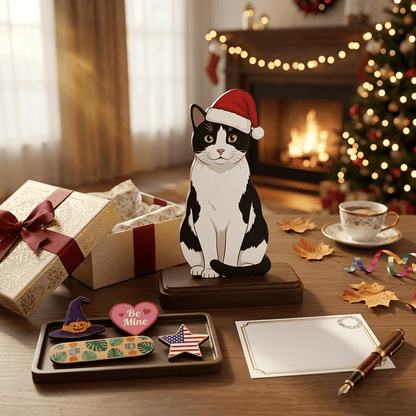 🔥Cute Cat/Dog/Golden Retriever Desk Standee – Removable Seasonal Decor