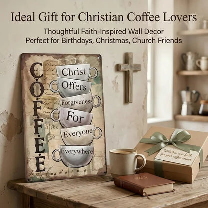 ✝️Christ Offers Forgiveness for Everyone Metal Sign