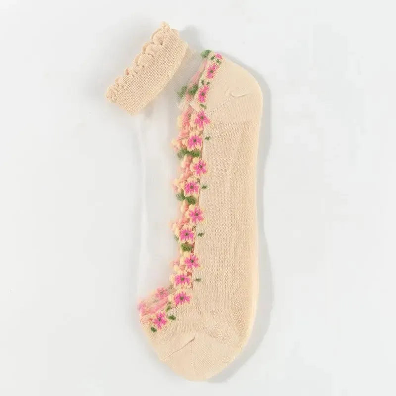 🥳SUMMER HOT SALE🥳💞50K+ SOLD!🔥Floral Lace Women's Spring Summer Ankle Socks