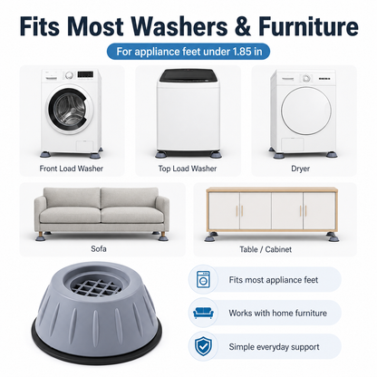 4PCS Anti-Vibration Non-Slip Washer Pads