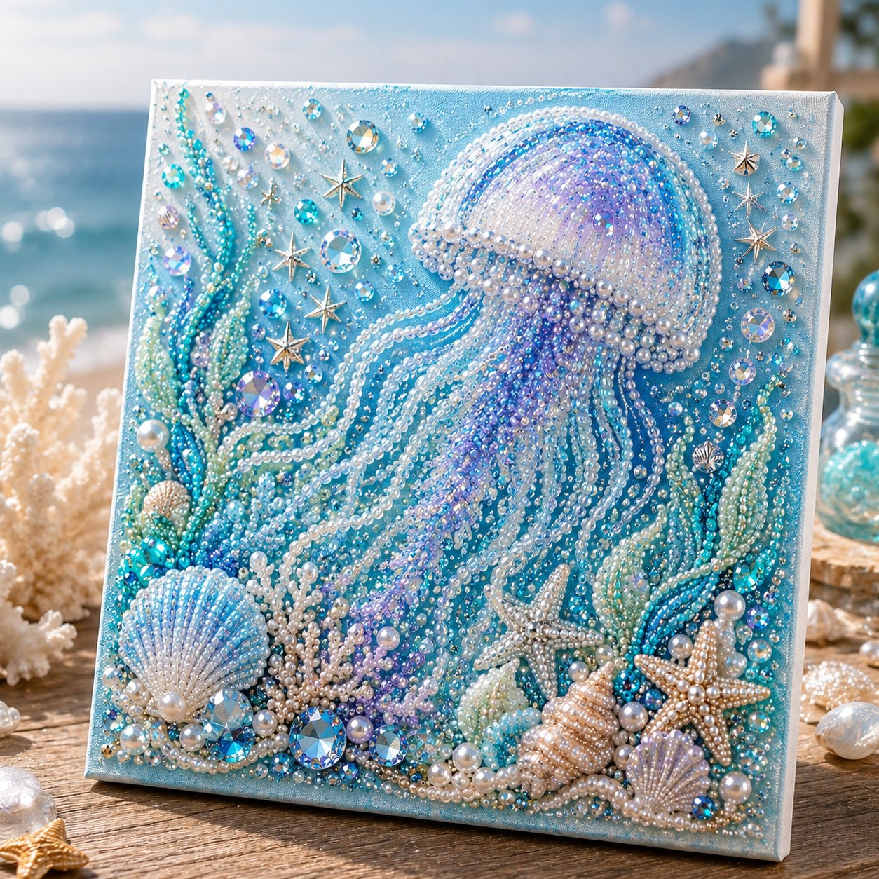 🔥Last Day 49% OFF - 🌊✨Ocean Theme Pearl Art DIY Kit(📦Buy 3 Free Shipping)