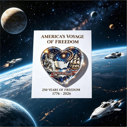 💟America's Voyage of Freedom 250th Anniversary Heart Keepsake