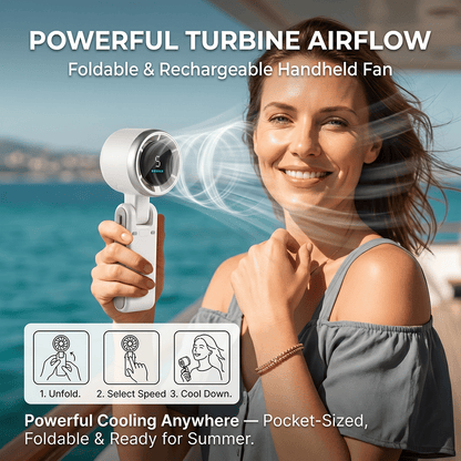 🌬️ Foldable Rechargeable Handheld Fan