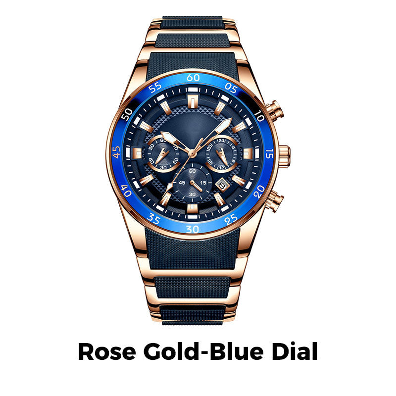⌚49% OFF NOW! ✨ Men's Waterproof Multifunctional Quartz Watch – Chronograph Design, Luminous Hands & Stainless Steel 🌊