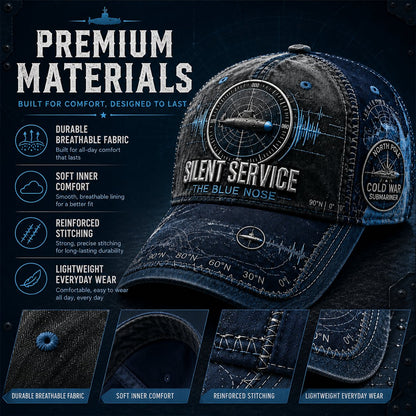 Silent Service The Blue Nose Submarine Veteran Baseball Cap