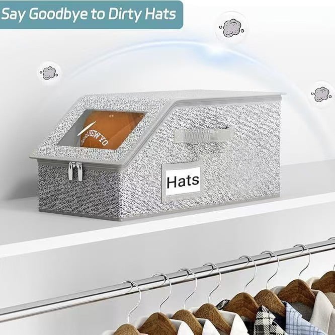 🎉🎉Stackable Hat Storage Boxes for Baseball Caps