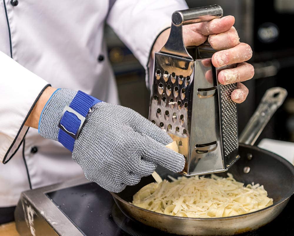 📢📢45% OFF !! ⏰Food Grade Metal Mesh Glove – Cut Resistant, ANSI A9, Easy Clean 🍖