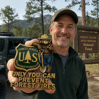 Last Day Promo: 49% OFF - 🐻Only You Can Prevent Wildfires Car Emblem Metal Badge🌲