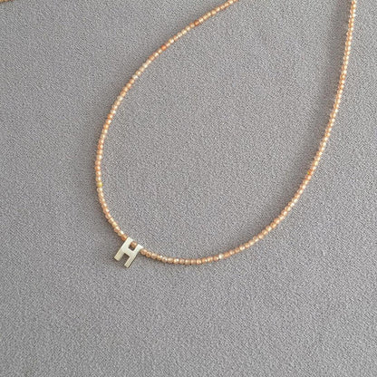 📢📢40% OFF !! ⏰Romantic Initial Beaded Choker Necklace