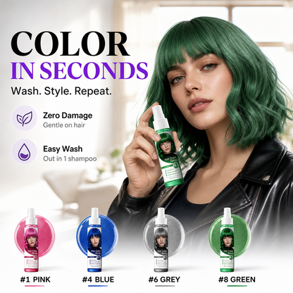 🌈 50% OFF! Temporary Hair Color Spray – Instant purple highlights, washable & gentle. No residue, no damage. Try a new look today! 🌟💜