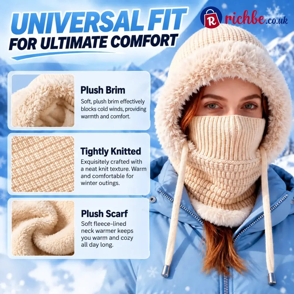 💗Hot Selling💥Ultimate Warmth 3-in-1 Winter Beanie