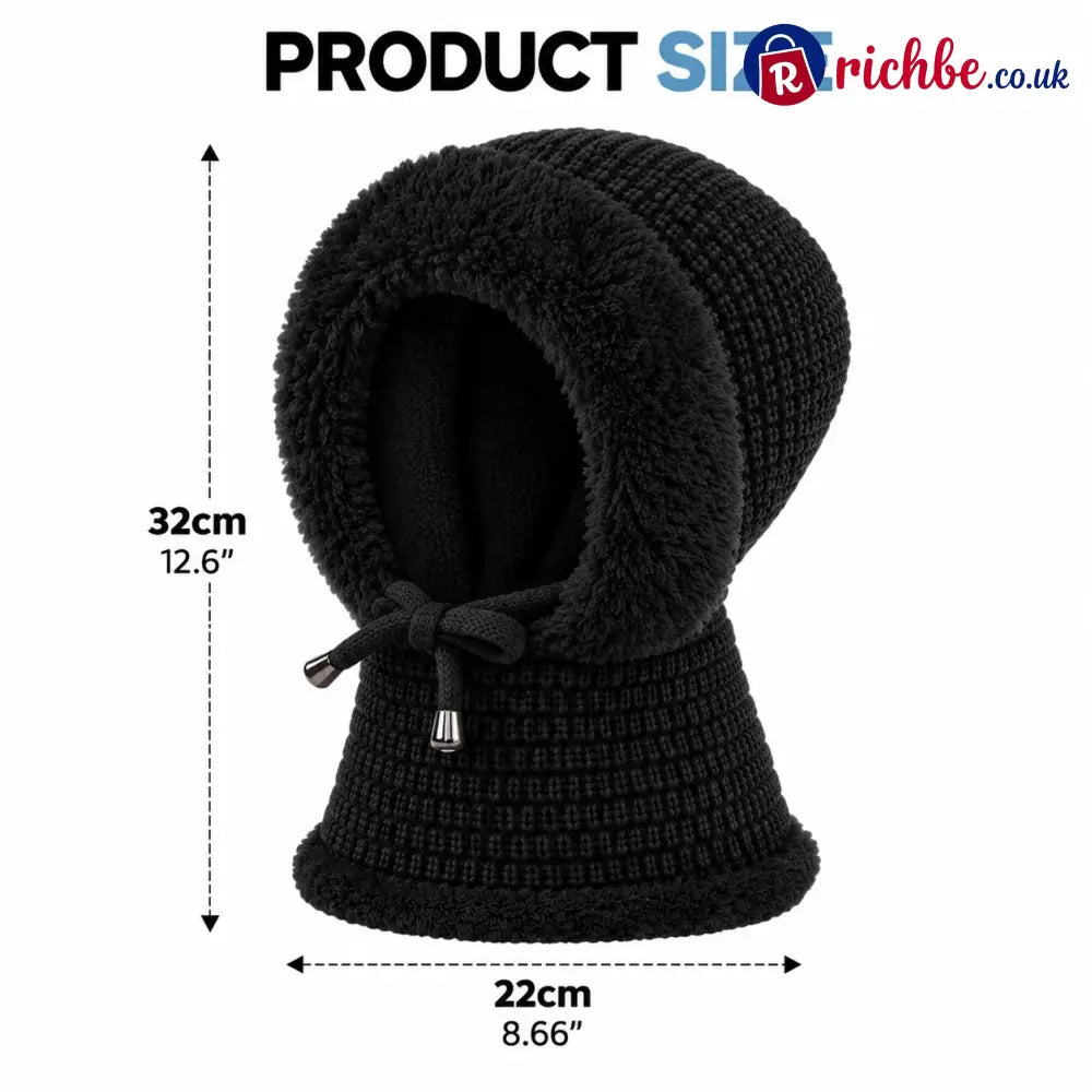 💗Hot Selling💥Ultimate Warmth 3-in-1 Winter Beanie - Black