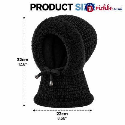 💗Hot Selling💥Ultimate Warmth 3-in-1 Winter Beanie - Black