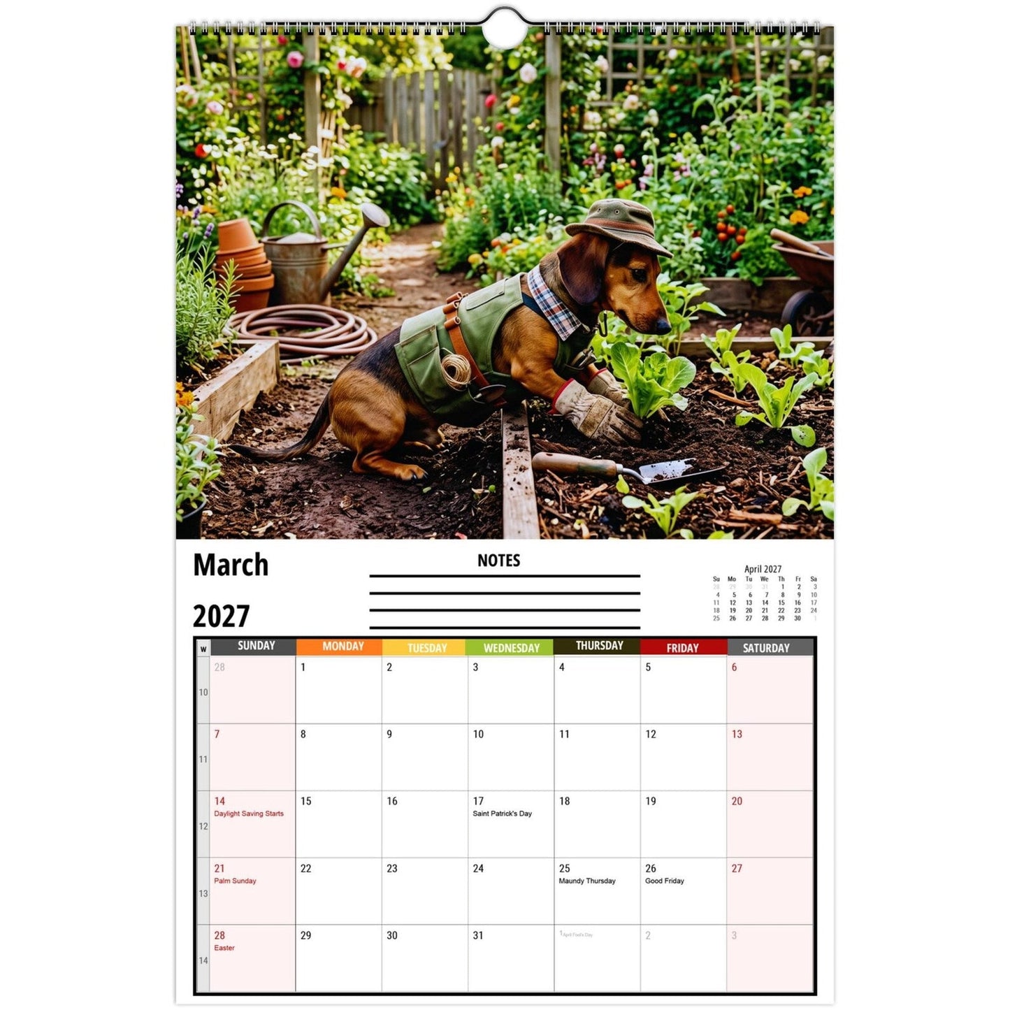 ✨ Funny Dachshund Wall Calendar 2027