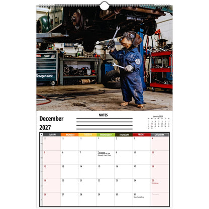 ✨ Funny Dachshund Wall Calendar 2027