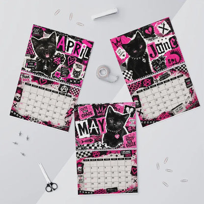 2027 Black Cat Punk Rock Calendar