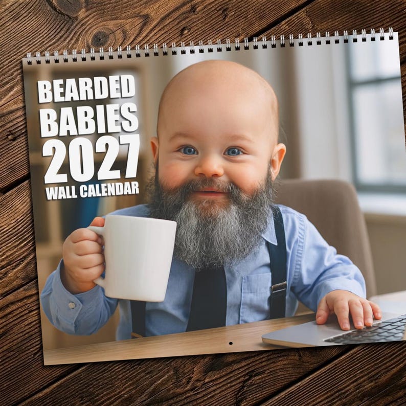 2027 Bearded Babies Wall Calendar