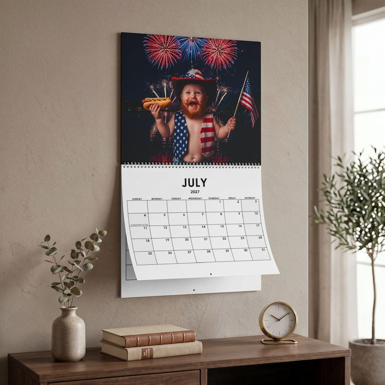 2027 Bearded Babies Wall Calendar