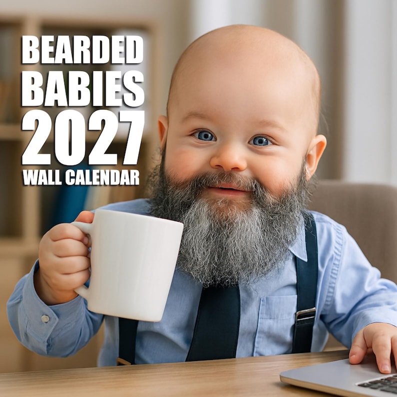 2027 Bearded Babies Wall Calendar