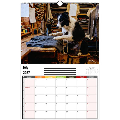 Funny Border Collie Wall Calendar 2027
