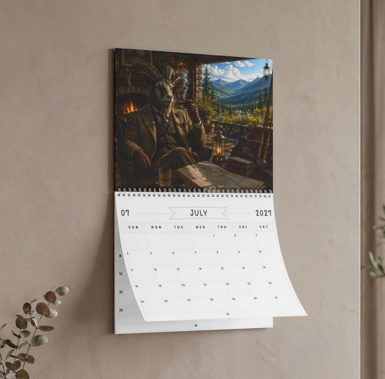 Cryptid Lounge 2027 Wall Calendar, Distinguished Monsters Art Calendar
