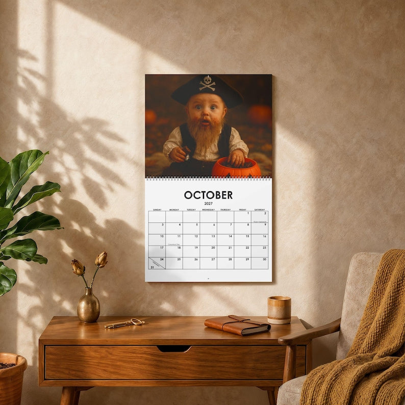 2027 Bearded Babies Wall Calendar