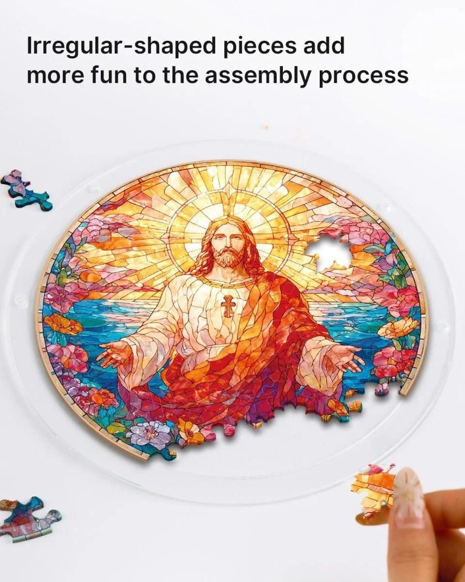 💖Acrylic Jigsaw Puzzle Suncatcher - Holy Light of Jesus Light