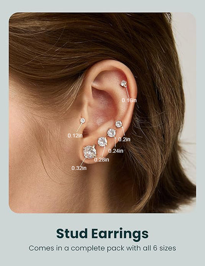 🔥Anti-Allergy, Ultra-Bright Fashionable And Luxurious Stud Earrings, Sleeping With It (Sliver color)