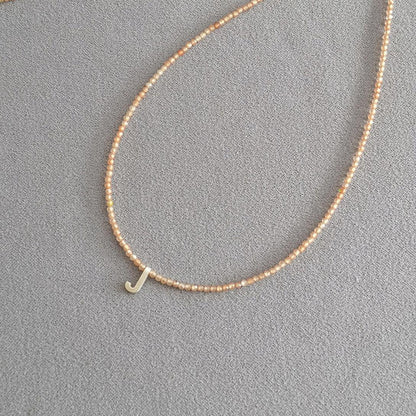 📢📢40% OFF !! ⏰Romantic Initial Beaded Choker Necklace