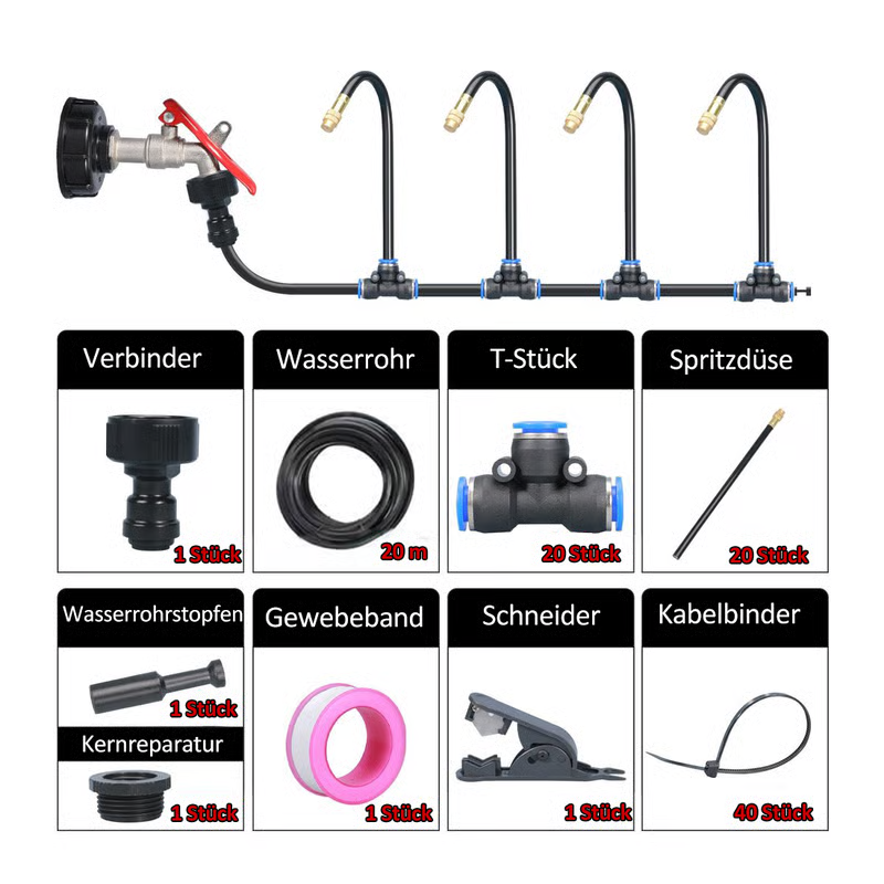 🔥20m set (20m hose + 20 nozzles)👍Free shipping