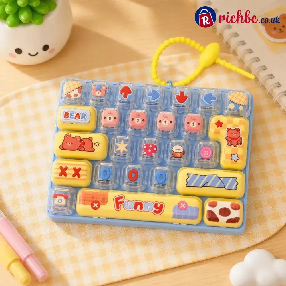 ⏳ Last Day 49% OFF – ⌨️ Mini 26-Key Mechanical Keyboard Fidget Keychain | Satisfying Clicks Kawaii Cat Design &